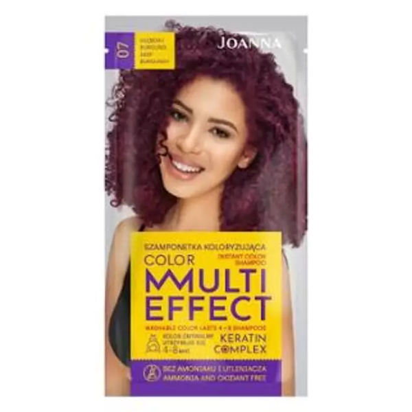 Sampon nuantator cu keratina Multi Effect Color 07 Burgundy, Joanna | 35 g