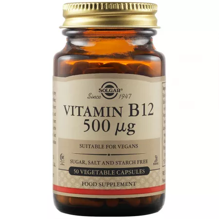 Vitamina B12 500 mg, Solgar | 50 capsule