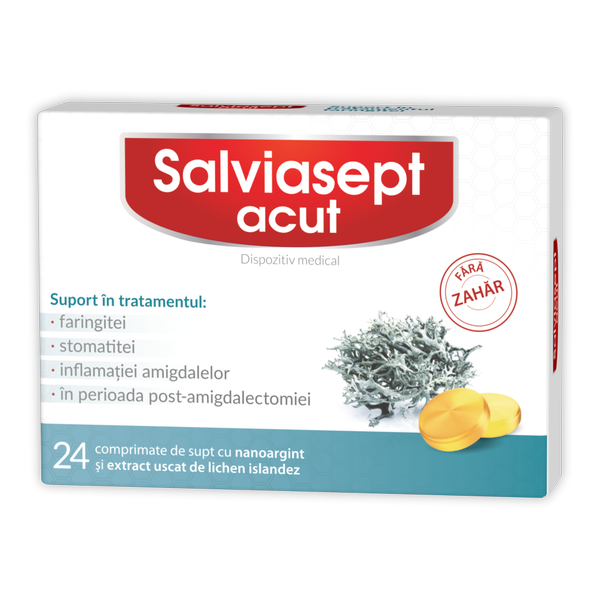 Salviasept Acut fara zahar, Zdrovit | 24 comprimate