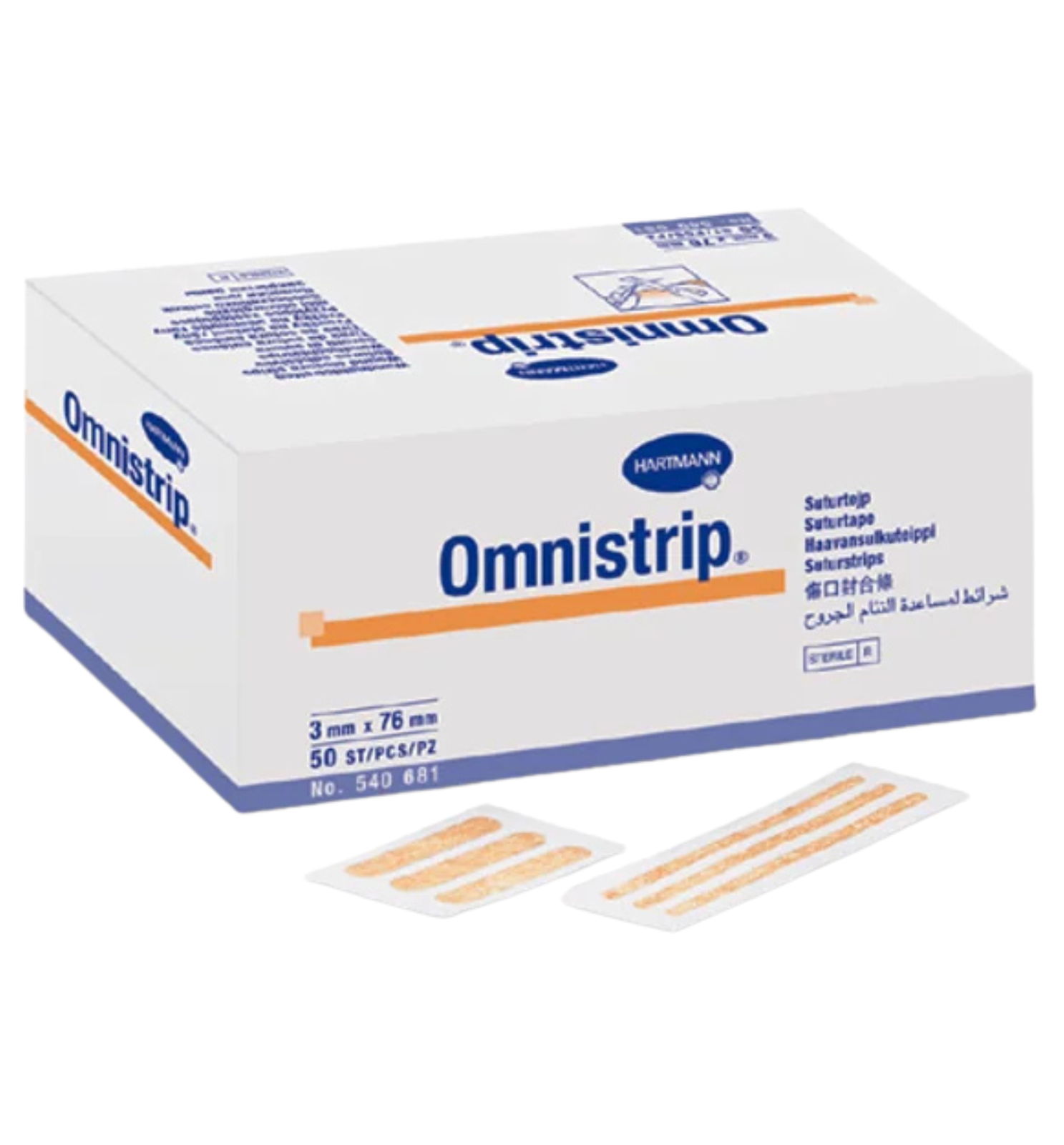 Plasturi sterili 6 x 76 mm Omnistrip, Hartmann | 50 x 3 buc