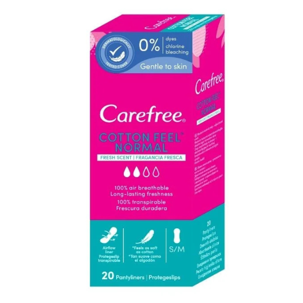 Absorbante zilnice Cotton Fresh, Carefree | 20 bucati