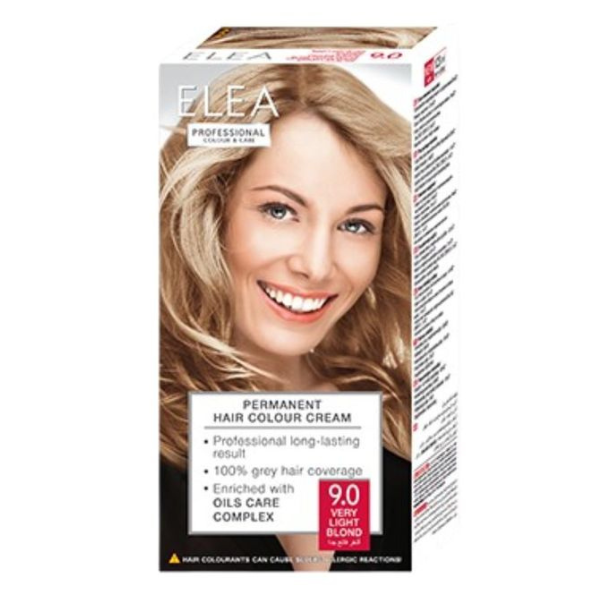 Vopsea de par 9.0 - Blond Foarte Deschis, Elea Professional | 123 ml