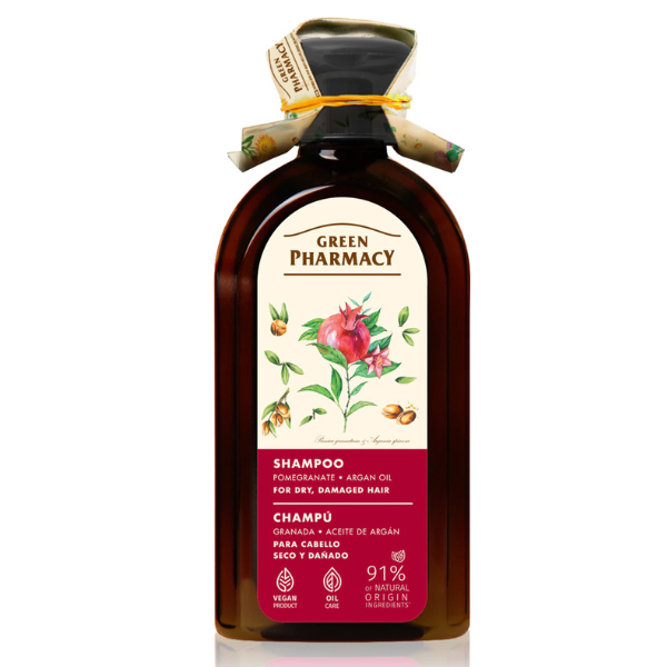 Sampon pentru par uscat cu Ulei de Argan si Rodie, Green Pharmacy | 350 ml