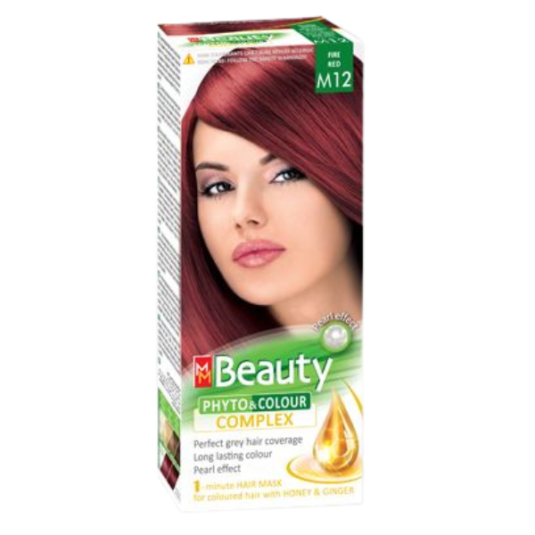 Vopsea de par M12 Rosu aprins, MM Beauty | 110 g