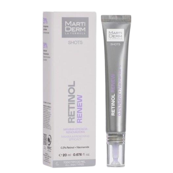 Gel fluid regenerant cu retinol si niacinamide Renew Shots, Martiderm | 20 ml