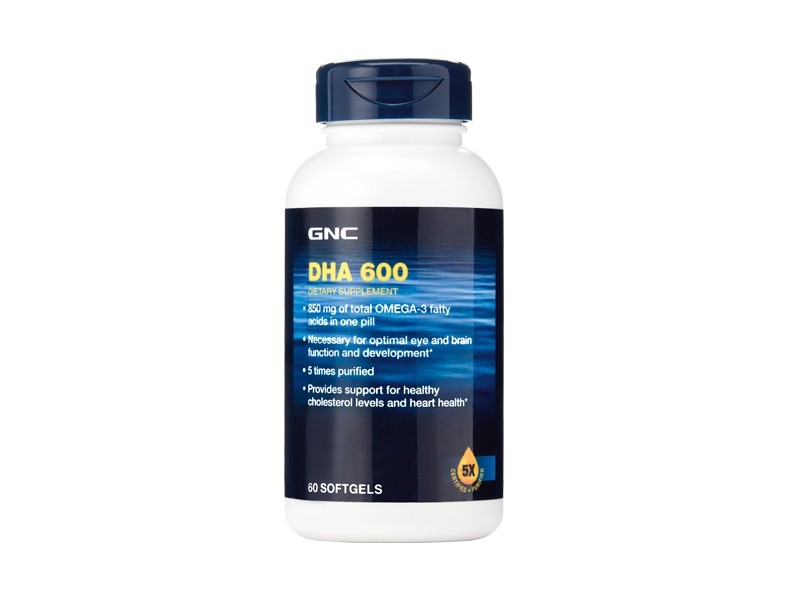 GNC DHA 600, Acizii Grasi DHA Omega-3 | 60 cps