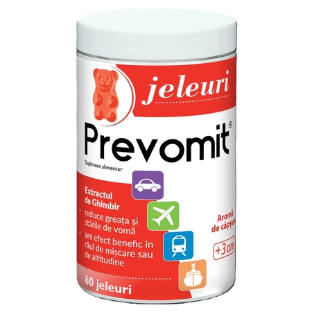 Prevomit 3+ani cu aroma de capsuni, Zdrovit | 60 jeleuri gumate