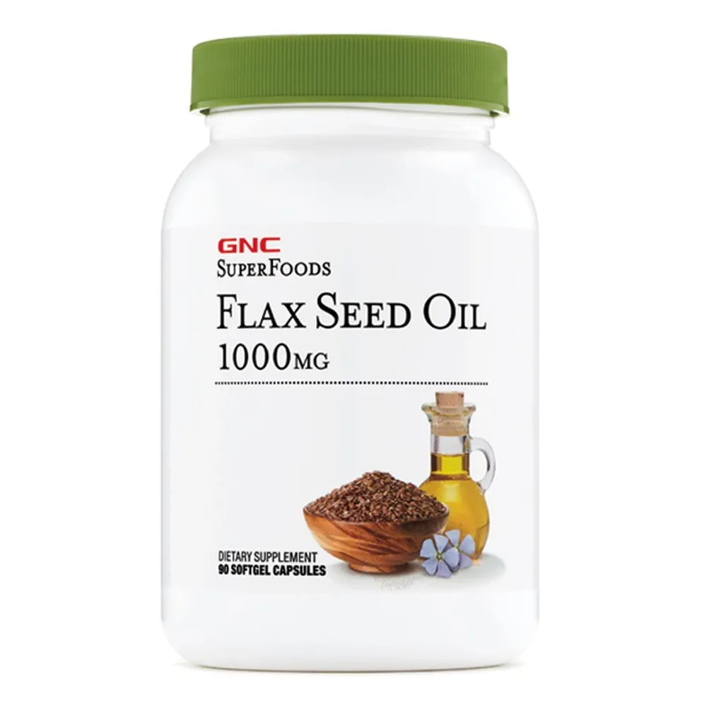 Flax Seed Oil SuperFoods 1000 mg, GNC | 90 capsule