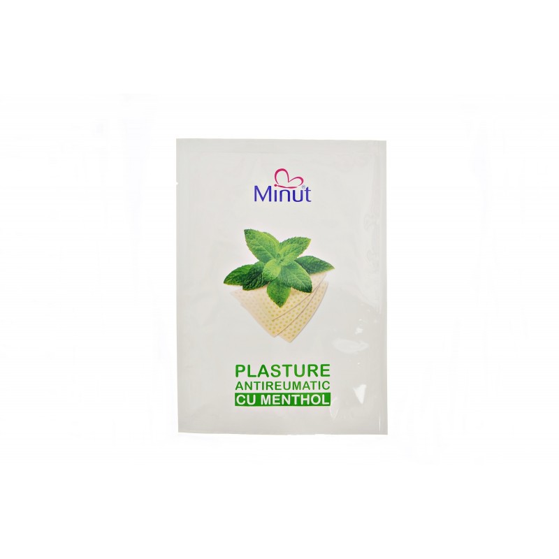 Plasture antireumatic Menthol 12 X 18CM, Minut