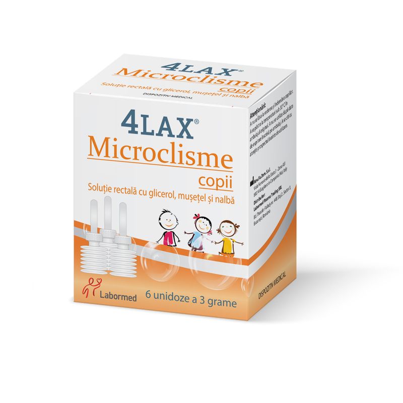 Microclisme copii 4Lax, Labormed | 6 unidoze x 3 g