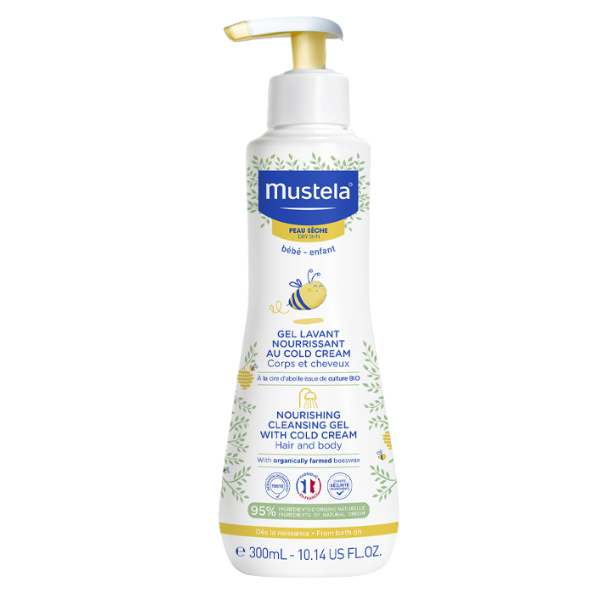 Gel de curatare nutritiv cu Cold Cream si Ceara de Albine Organica, Mustela | 300 ml