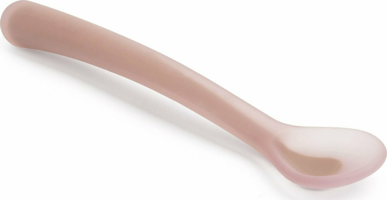 Lingurita din silicon pentru bebelusi, +4 luni, roz, Suavinex