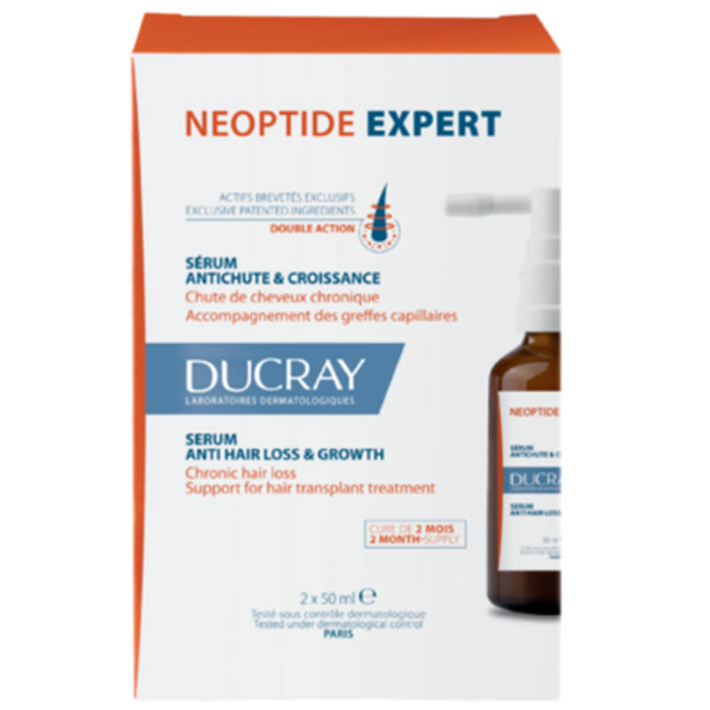 Tratament impotriva caderii parului Neoptide Expert, Ducray |  2 x 50 ml