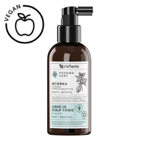 Ser pentru scalp leave-in Pharma Care pentru par gras cu menta si mentol, Green Pharmacy | 150 ml