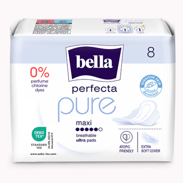 Absorbante Bella Perfecta Pure Maxi, Bella | 8 bucati