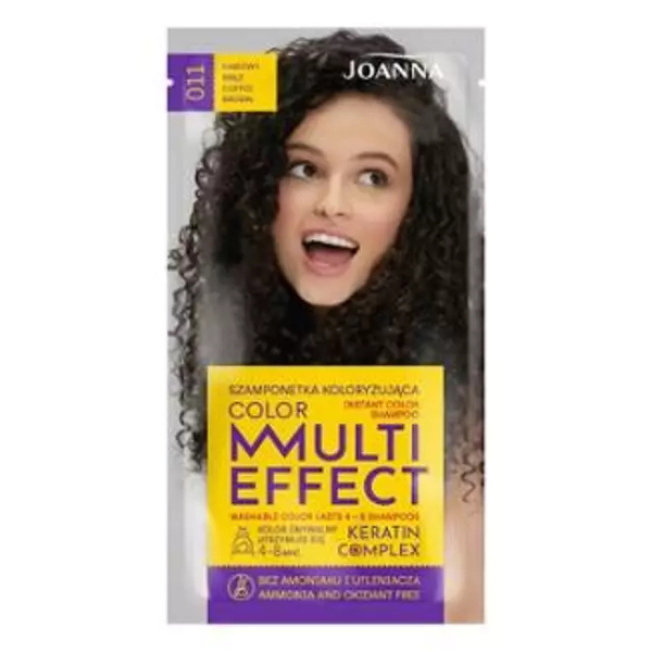 Sampon nuantator cu keratina Multi Effect Color 011 Castaniu inchis, Joanna | 35 g