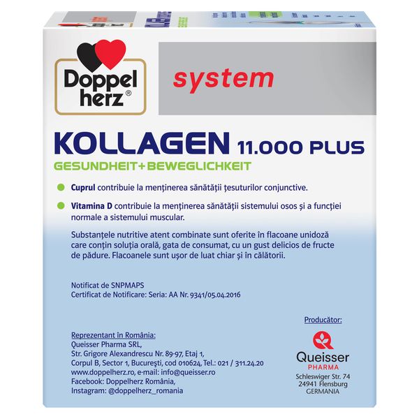 Kollagen 11.000 Plus, Doppelherz System | 36 flacoane