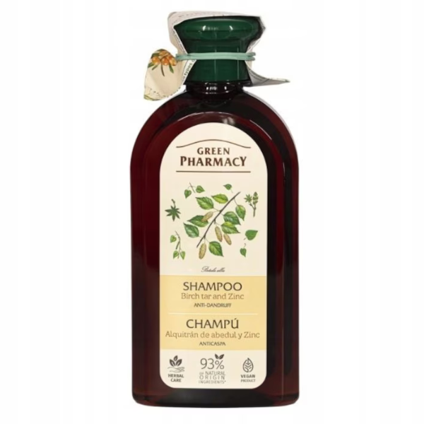 Sampon antimatreata cu Gudron de Mesteacan si Zinc, Green Pharmacy | 350 ml