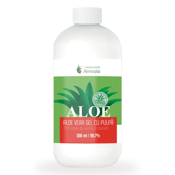 Aloe Vera Gel cu Pulpa, Remedia | 500 ml