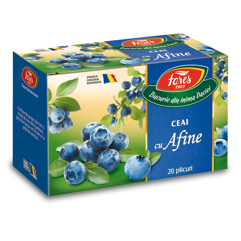 Ceai cu afine 50%, ceai la plic, Fares | 20 plicuri