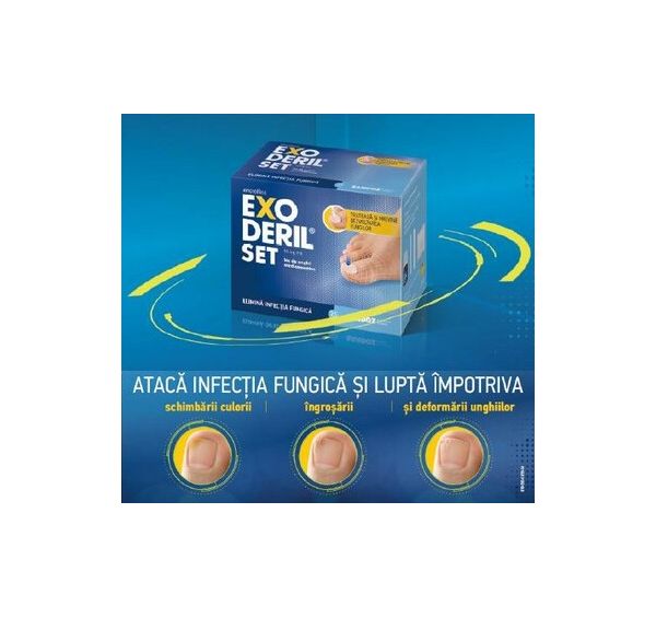 Exoderil Set lac de unghii tratament