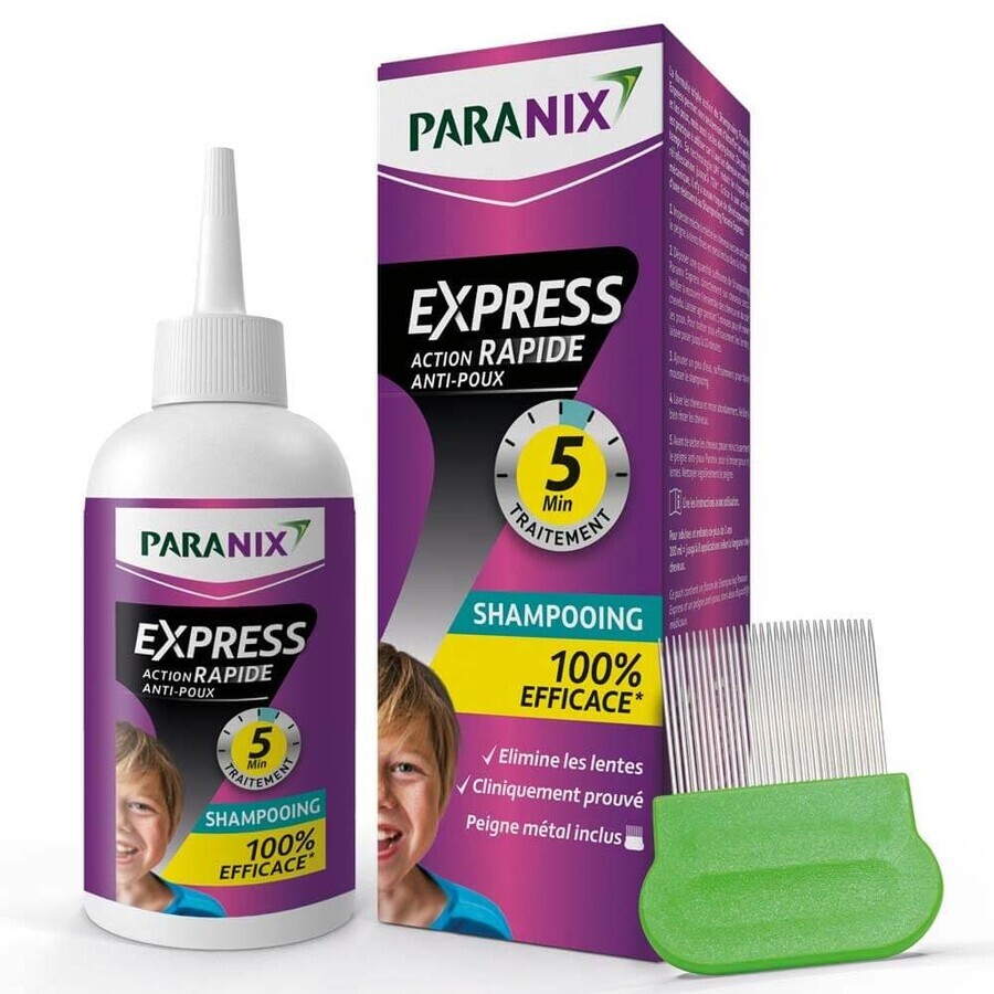 Paranix sampon impotriva paduchilor Express, cu piepten inclus, Omega Pharma | 200 ml