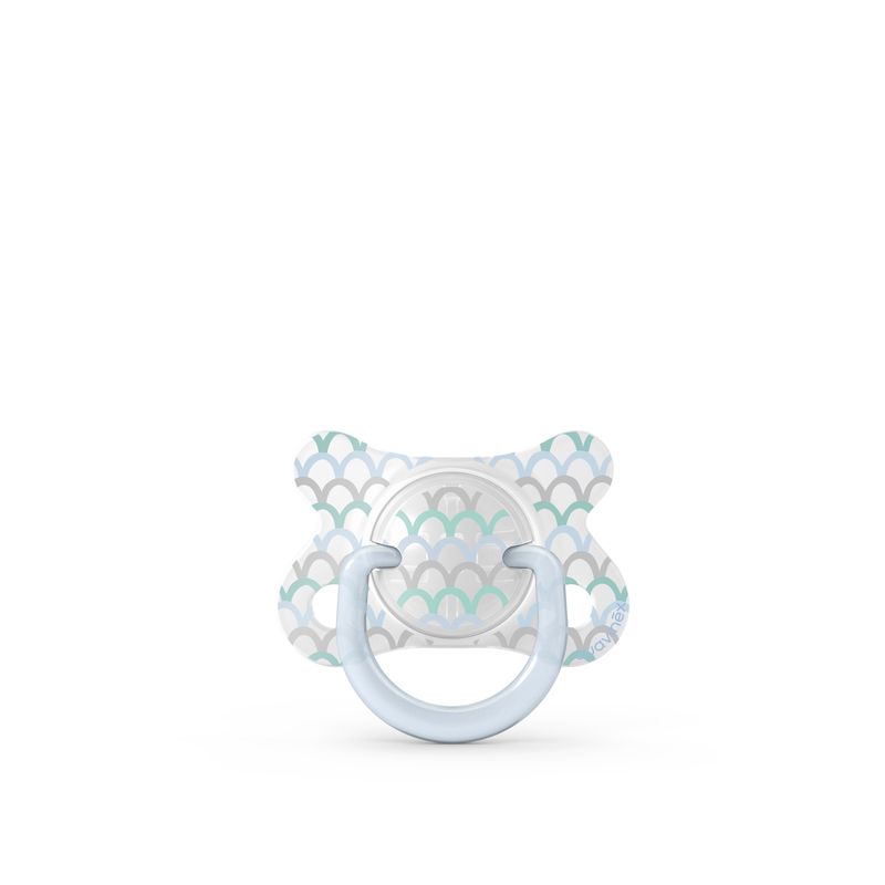 Suzeta silicon ortodontica 2-4 luni Memories Blue, Suavinex