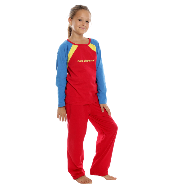 Pijama copii AI2255 rosu TRICOLOR, Andana | marimea 36 (9/10 ani)
