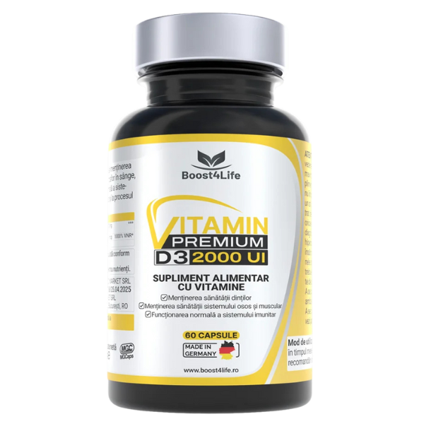 Vitamina D3 Premium 2000UI, Boost4Life | 60 capsule
