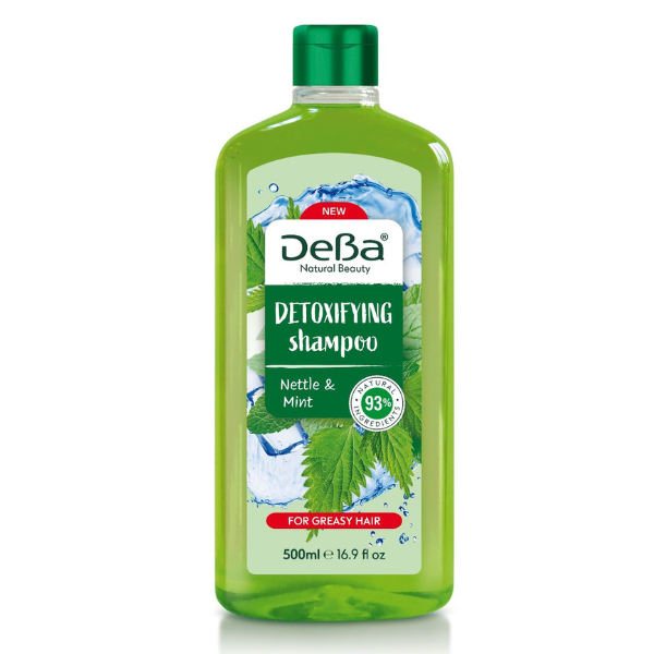 Sampon detoxifiant pentru par gras DEBA NATURAL BEAUTY, Rubella | 500 ml