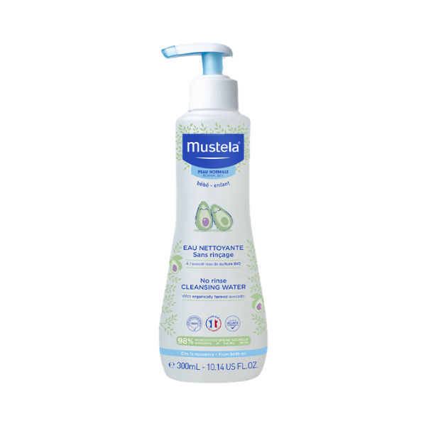 Apa de curatare fara clatire cu Avocado Organic, Mustela | 300 ml
