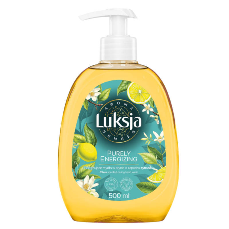 Sapun lichid AROMA SENSES PURELY ENERGIZING cu pompita, Luksja | 500 ml