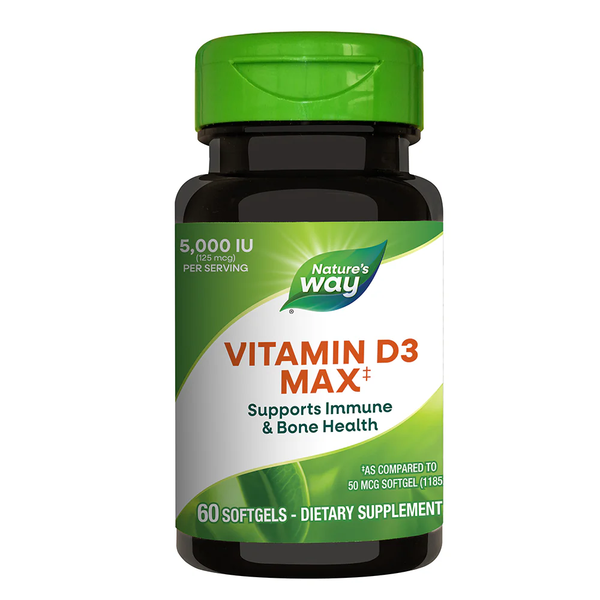 Natures Way Vitamina D3 5000 ui | 60 capsule