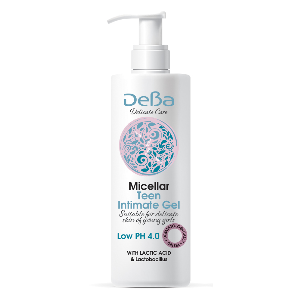 Gel intim micelar pentru adolescente DEBA Delicate Care, Rubella | 200 ml