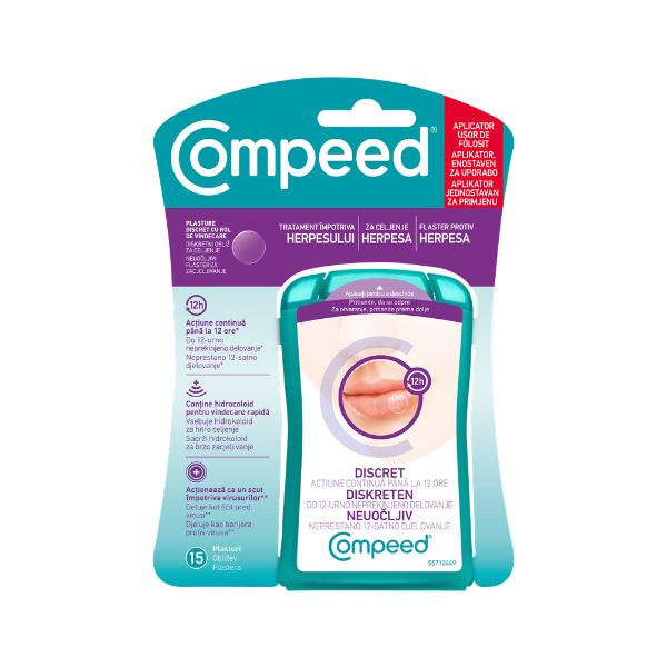Plasturi antiherpetici, Compeed | 15 bucati