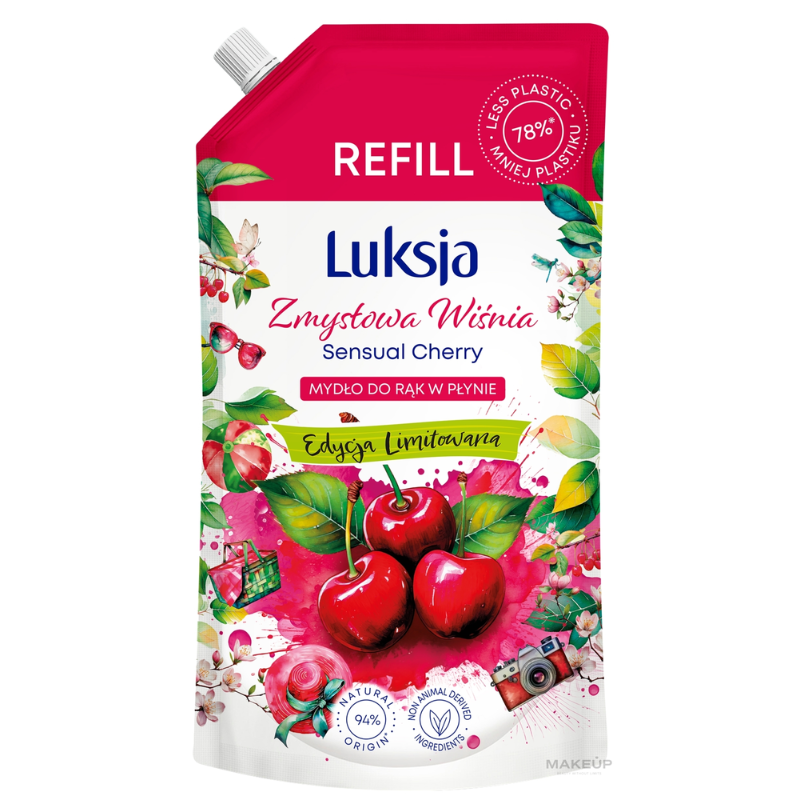 Rezerva sapun CREAMY & SOFT SENSUAL CHERRY XXL, Luksja | 900 ml