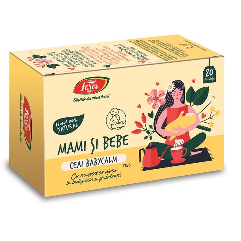 Mami si bebe Babycalm, D56, ceai la plic, Fares | 20 plicuri