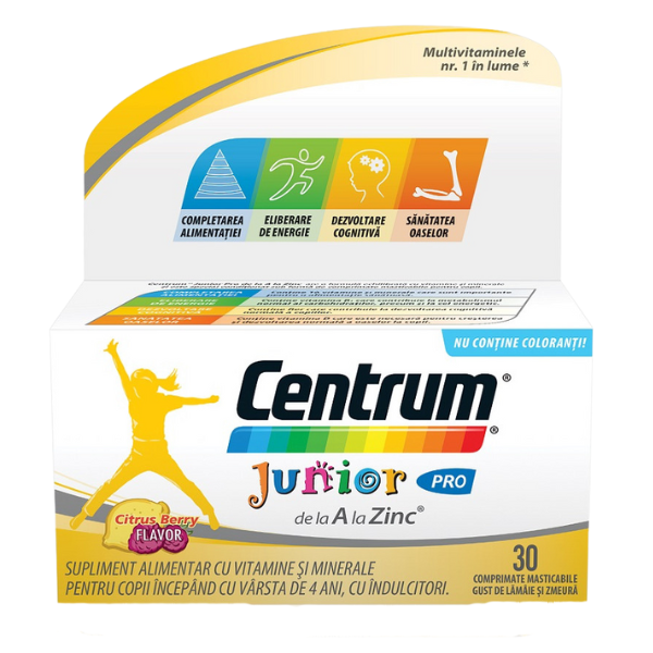 Centrum Junior Pro de la A la Zinc, Haleon | 30 comprimate masticabile