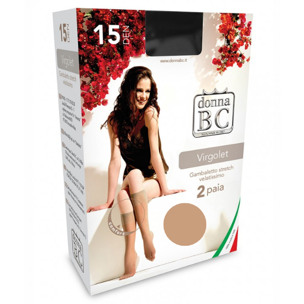 Sosete dama 3/4 VIRGOLET 15 DEN Bej, Calze BC