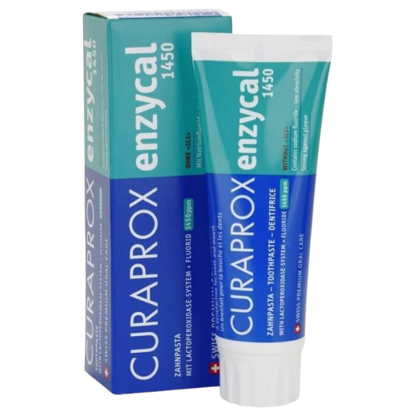 Pasta de dinti cu enzime si fluor EnzyCal 1450, Curaprox | 75 ml