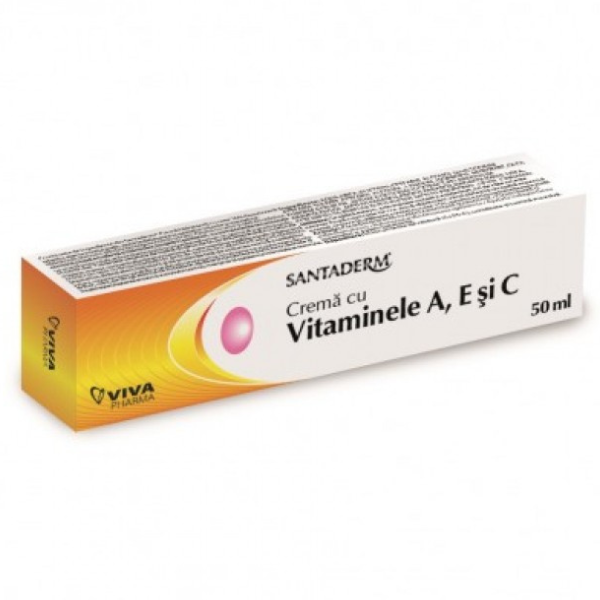 Crema cu vitaminele A, E si C Santaderm, Viva Pharma | 50 ml