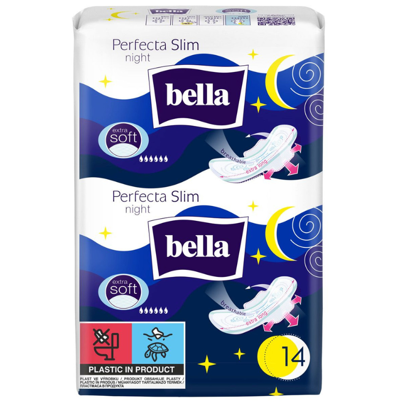 Absorbante igienice BELLA Percta Ultra Night Soft, TZMO | 14 bucati
