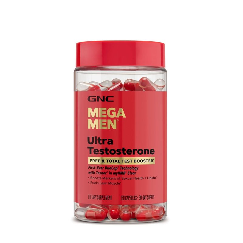 Mega Men Ultra Testosterone, Formula Avansata pentru Cresterea Testosteronului Liber si Total, GNC | 120 capsule