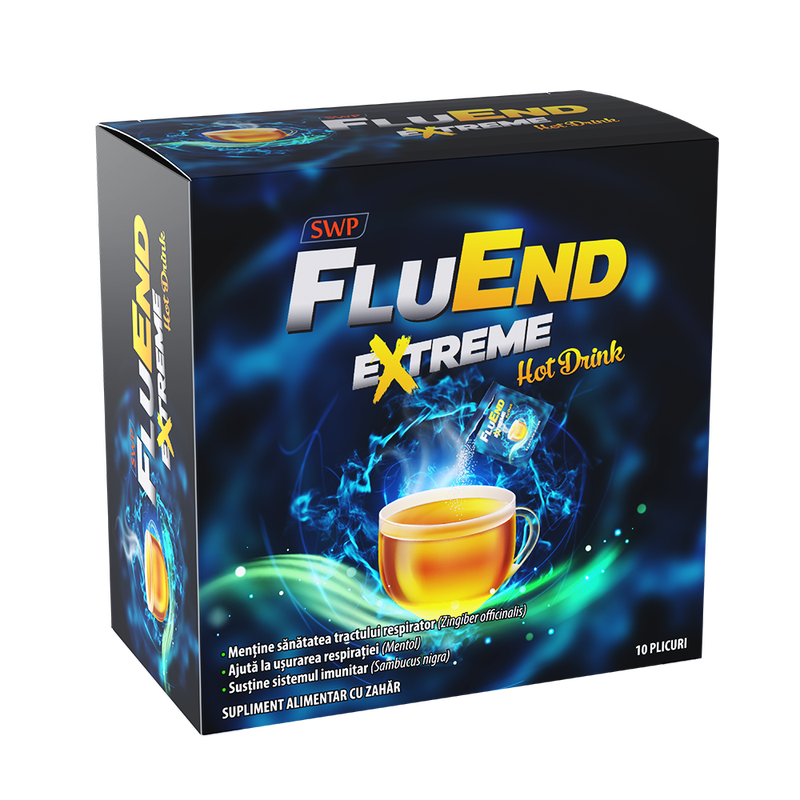 FluEnd Extreme Hot Drink, Sun Wave Pharma | 10 plicuri