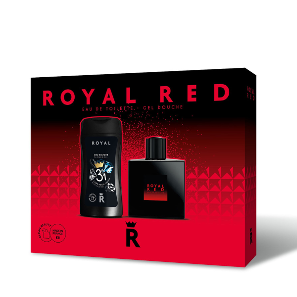 Set cadou barbati Royal Red, Corania | EDT 100 ml + gel de dus 250 ml
