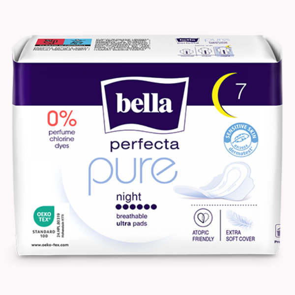 Absorbante Bella Perfecta Pure Night, Bella | 7 bucati