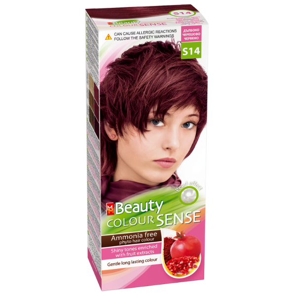 Vopsea de par S14 - Rosu Cireasa, MM Beauty Colour Sense