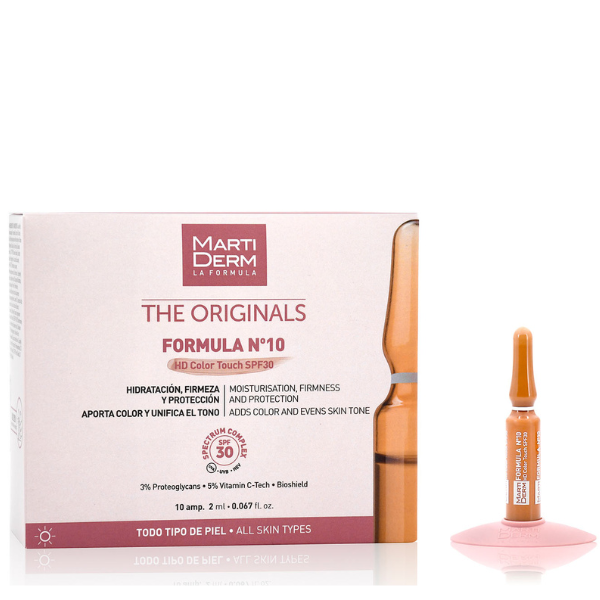 Fiole uniformizare ten Formula nr. 10 HD Color Touch cu SPF 30, Martiderm | 10 fiole