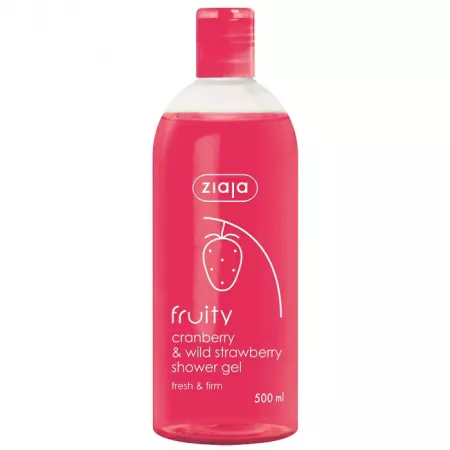 Gel de dus cu merisoare si capsuni salbatice Fruity, Ziaja | 500 ml