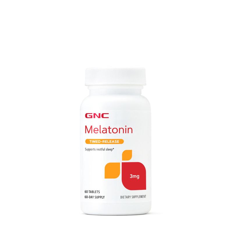 GNC Melatonina 3 Mg Cu Eliberare Prelungita | 60 Tb